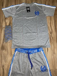 HD Luxury Sport Reflective Short Set Blue